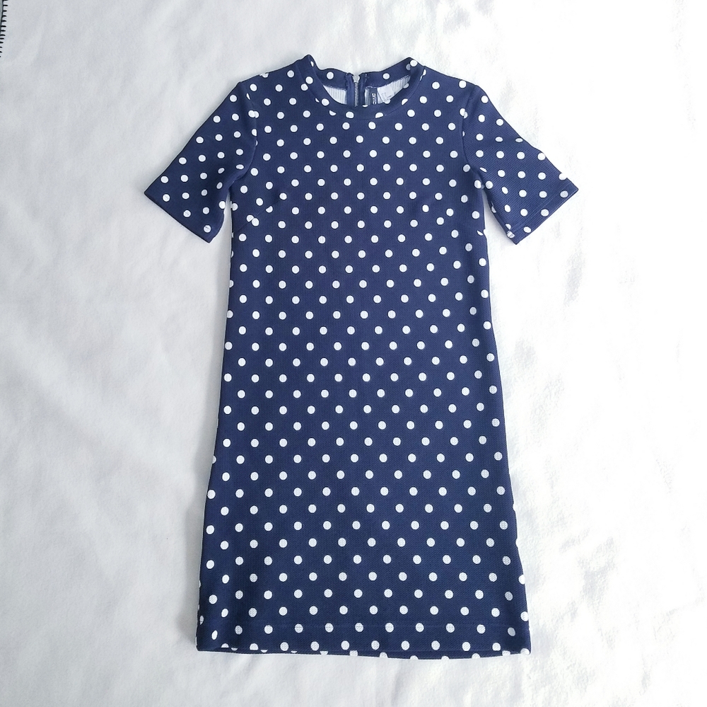 H&M Polka Dot Dress (Navy/White)